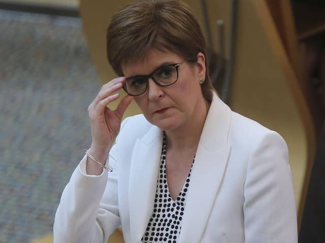 Nicola Sturgeon at Holyrood.