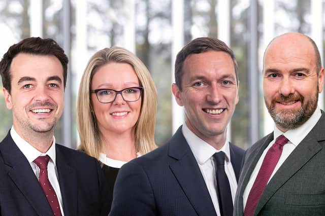 From left, AAB Wealth directors Andrew Dines, Vikki Venerus, Ian Campbell and AAB chief executive Graeme Allan. Picture: Rory Raitt.