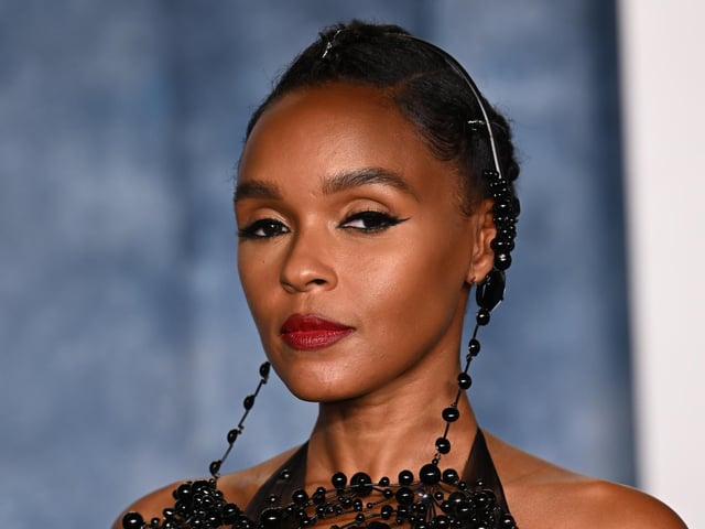 Janelle Monae attending the Vanity Fair Oscar Party held at the Wallis Annenberg Center for the Performing Arts in Beverly Hills, Los Angeles, California, USA.