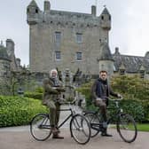 Sam Heughan and Graham McTavish at Cawdor Castle PIC: Peter Sandground