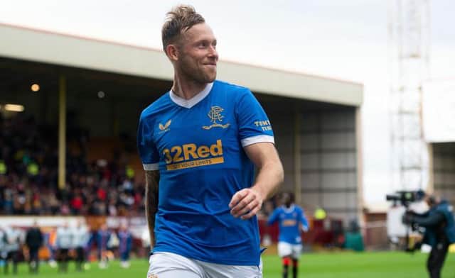 Scott Arfield feels Rangers have plenty to smile about as they end 2021 revitalised under the management of Giovanni van Bronckhorst. (Photo by Craig Foy / SNS Group)