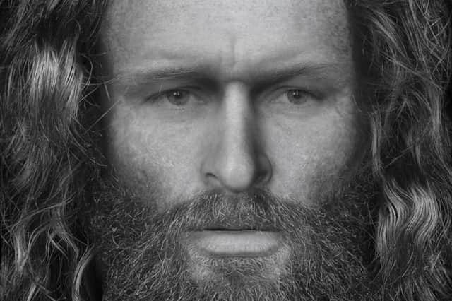 Rosemarkie Man - the reconstructed face of a high-status Pict whose remains were found in a cave on the Black Isle. The site is likely to be included the Highland Pictish Trail which will launch later this summer. PIC: Dundee University.