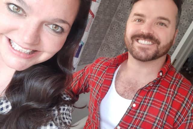 Sian and Ross together in a candid shot at the family home
