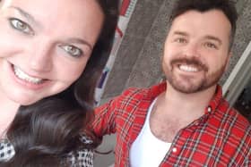 Sian and Ross together in a candid shot at the family home