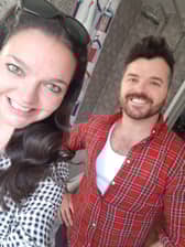 Sian and Ross together in a candid shot at the family home