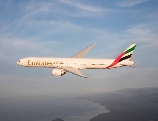 An Emirates Boeing 777-300 will continue to serve Glasgow for the time being.