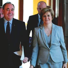 Alex Salmond with Nicola Sturgeon. Picture: Ian Rutherford