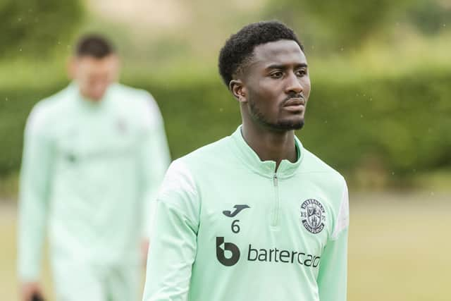 Hibs midfielder Nohan Kenneh is looking forward to his first experience of the Edinburgh derby. Photo by Euan Cherry / SNS Group