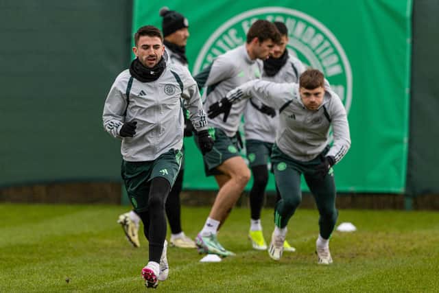 Greg Taylor is back in training for Celtic ahead of Saturday's match against Kilmarnock.