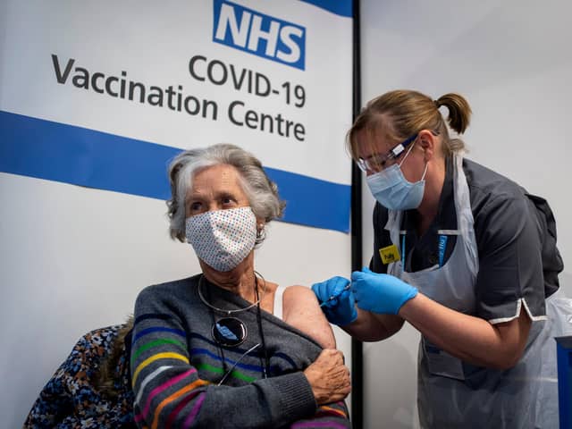 Covid booster vaccines significantly reduce the chance of becoming infected (Picture: Victoria Jones/pool/ Getty Images)