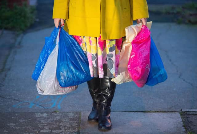 The carrier bag charge will be a minimum of 10p as of April.