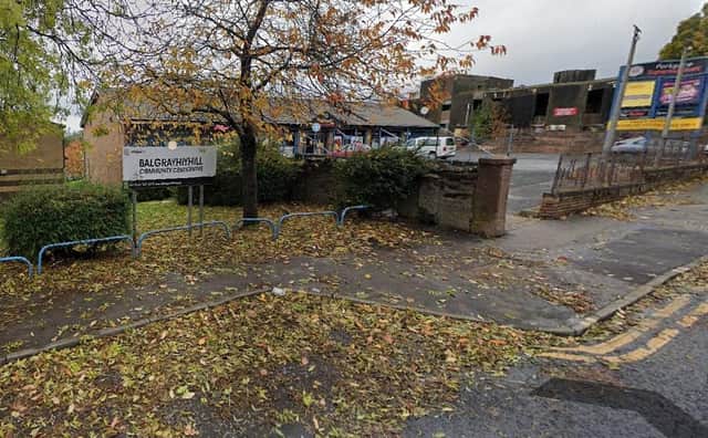 The man was attacked by the group of men between 6pm and 8pm on Monday, June 28 at the rear of Balgrayhill Community Centre in the Springburn area (Photo: Google Maps).