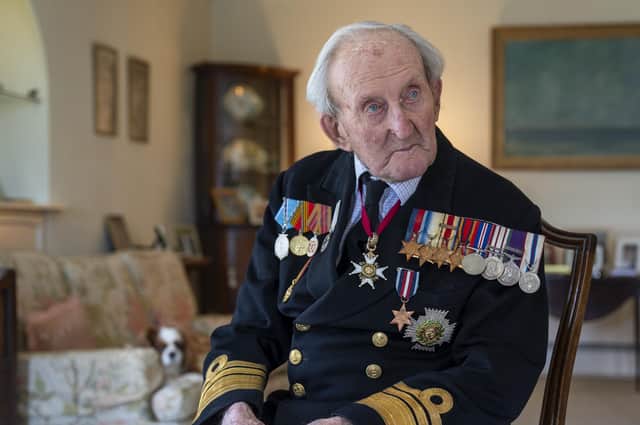 Vice Admiral Sir Tom Baird, 100, the former head of Scotland's Navy: Jane Barlow/PA Wire