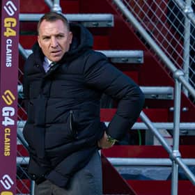 Celtic manager Brendan Rodgers watched his team defeat Motherwell 3-1 on Sunday.
