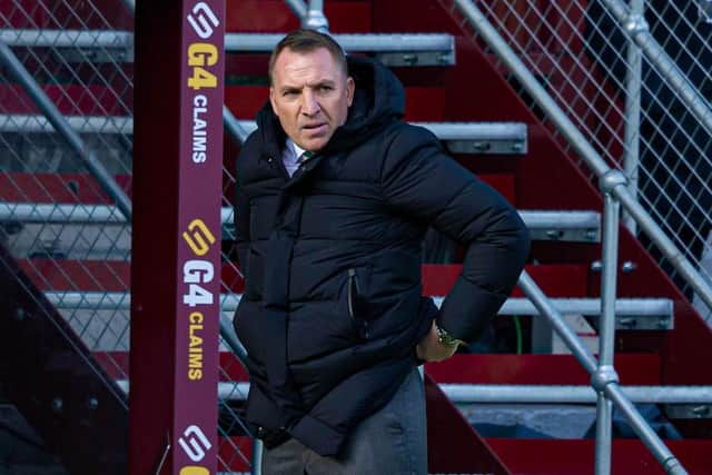 Celtic manager Brendan Rodgers watched his team defeat Motherwell 3-1 on Sunday.