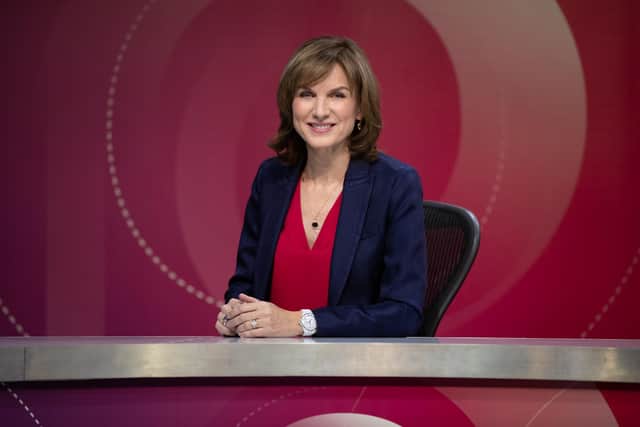 BBC Question Time host Fiona Bruce.