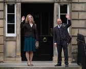 Scottish Green Party co-leaders Patrick Harvie and Lorna Slater arrive at Bute House, Edinburgh, ahead of an announcement on the finalisation of an agreement between the SNP and the Scottish Greens to share power in Scotland. Picture: PA