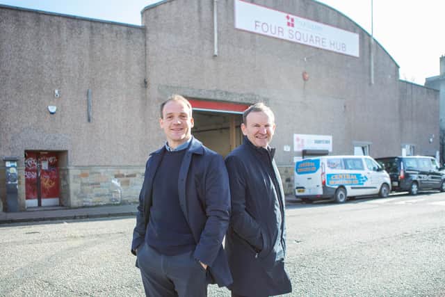 From left: Kelvin Properties directors Marc Taylor and Stephen McKechnie at the development at Logie Green Road, Edinburgh. Picture: contributed.