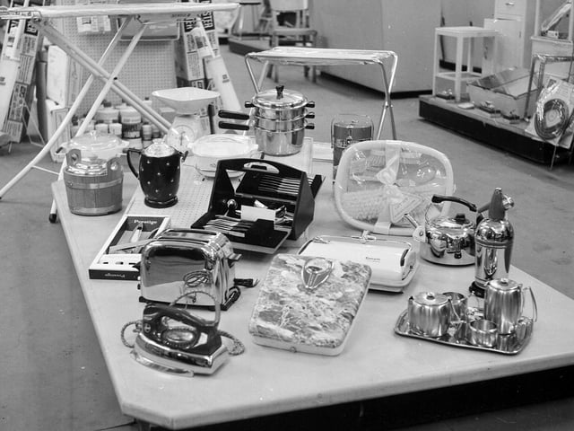 In February 1963 James Gray and Son's ironmongers shop on George Street held a 'Lucky Bride' competition - with one newly-wedded wife set to win a range of wedding gifts.