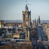 A view of the Edinburgh skyline showing the Balmoral Clock and Princes Street. Picture: Jane Barlow