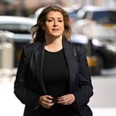 Penny Mordaunt, arrives at the BBC to appear on the BBC's 'Sunday Morning' political television show
