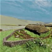 The visualisation of a 30ft longhouse at the lost township of Caen, which was cleared of people in the early 19th Century.