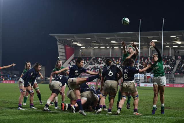 Scotland in action against Ireland during the recent TikTok Women's Six Nations. (Photo by Charles McQuillan/Getty Images)