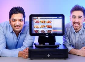 ePos Hybrid founder and chief executive Bhas Kalangi with head of growth Andrew Gibbon. Picture: Ian Georgeson.
