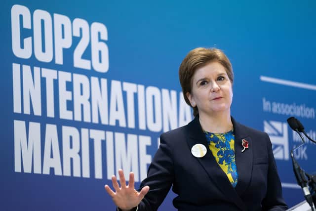 First Minister Nicola Sturgeon, who has been urged to use her COP27 appearance to act on reducing emissions in Scotland. Picture: Jane Barlow/PA Wire