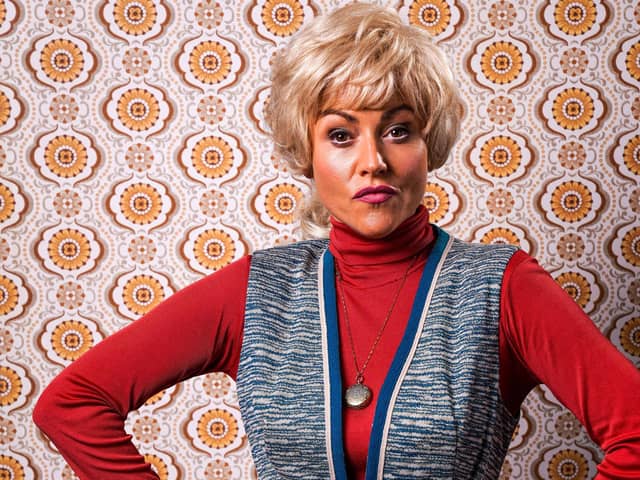 Jaime Winstone playing a young Peggy Mitchell in a special flashback episode of EastEnders