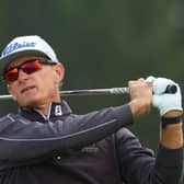 Berry Henson tees off on the 16th hole in the first round of the Hero Open at Fairmont St Andrews. Picture: Andrew Redington/Getty Images.