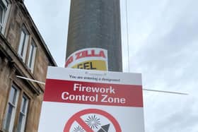 A Firework Control Zone sign in Pollokshields, Glasgow (Picture: PA Wire)