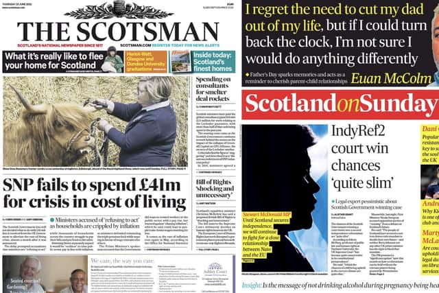The Scotsman and Scotland on Sunday have been nominated for a host of awards