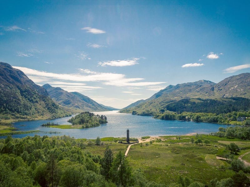 With both the Glenfinnan Viaduct and Glenfinnan Monument on its north bank, Loch Shiel isn't short of dramatic views. The 19.5 square kilometre loch has made its mark on popular culture, featuring as the Black Lake in Harry Potter and the birthplace of Connor MacLeod in the Highlander film franchise.