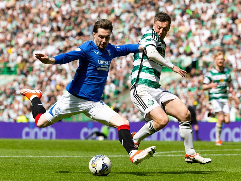 Rangers brought on Scott Wright, above, and Ross McCausland to freshen up their attack and both were lively. Nicolas Raskin, Ridvan Yilmaz and Kemar Roofe were also summoned to try and make an impact, without success.