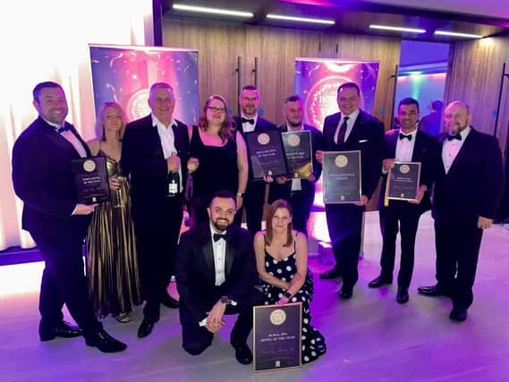 The Crerar Hotels team celebrate their awards.