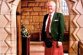 Duncan Alexander was proud to wear his kilt to events around the world