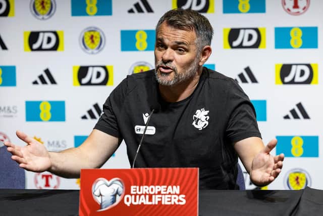 Georgia boss Willy Sagnol suggested all the pressure is on Scotland.  (Photo by Craig Foy / SNS Group)