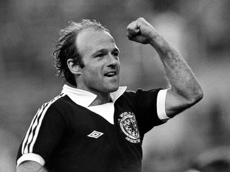 A renowned agitator but captained his country in more than half of his 43 appearances, a sign that he led as effectively as he locked horns. A shoo-in for this list if only for his slaloming assault on the Dutch defence at the World Cup in 1978, a goal that would have been Scotland’s most cherished strike even before its use in the film Trainspotting secured a second cinematic legacy. A ten-year international career brought 43 caps and eight goals in total though only one that is still talked about today – and no wonder. Always features high up when best World Cup goals of all-time are discussed.