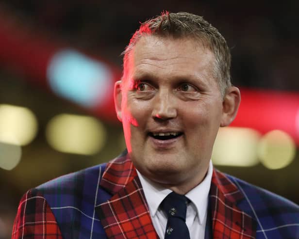 The late Scotland rugby star and charity fundraiser Doddie Weir. The 1988 Scotland Schools' team, who played in New Zealand alongside Doddie Weir, completed a 88km challenge in memory of their former teammate. Issue date: Monday March 27, 2023.