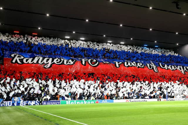 Rangers' fans display during the Europa League win over Sparta Prague at Ibrox in November. (Photo by Alan Harvey / SNS Group)