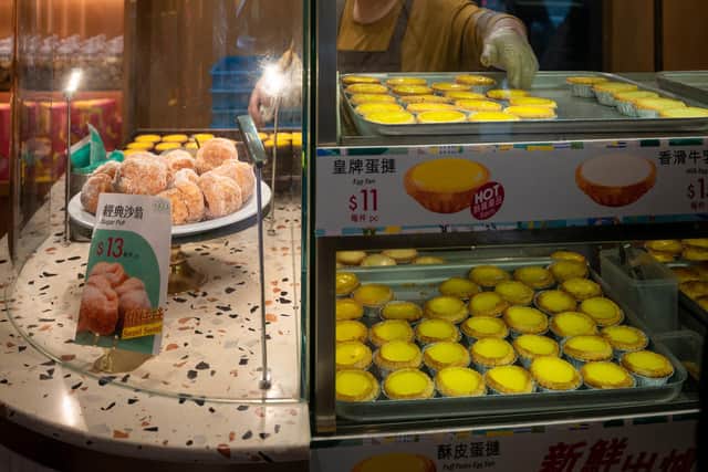 Egg tarts, a Hong Kong favourite, at Tai Cheong Bakery, Hong Kong. Pic: Colin Heggie/colin@seafieldstreet.co.uk