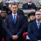 Chancellor of the Exchequer Jeremy Hunt attends the Remembrance Sunday ceremony at the Cenotaph. Picture: Toby Melville - WPA Pool/Getty Images