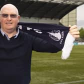 John McGlynn is unveiled to the media as the new manager of Falkirk.