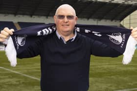 John McGlynn is unveiled to the media as the new manager of Falkirk.