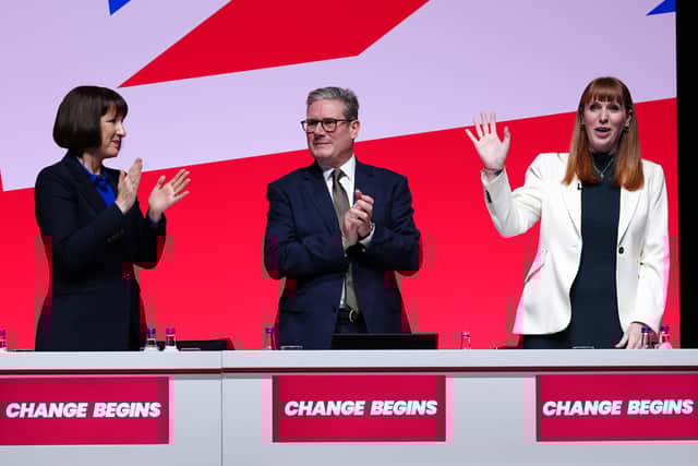 Chancellor Rachel Reeves, Prime Minister Sir Keir Starmer and Deputy Prime Minister Angela Rayner.