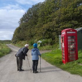 Islanders on Canna in the inner Hebrides have been running a campaign to get their beloved red phone box repaired. Using social media and a poster on the box itself they have been asking people to report the phone to BT. After two years, they are now close to getting an engineer to visit the island. PIC: Andrew O'Brien.