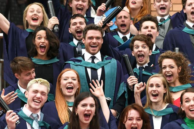 Actor Richard Madden received an honorary degree from the Royal Conservatoire of Scotland in 2019.