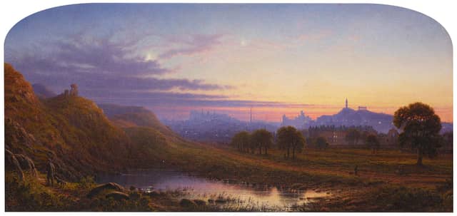 Edinburgh with a distant view of the Palace of Holyroodhouse, 1862