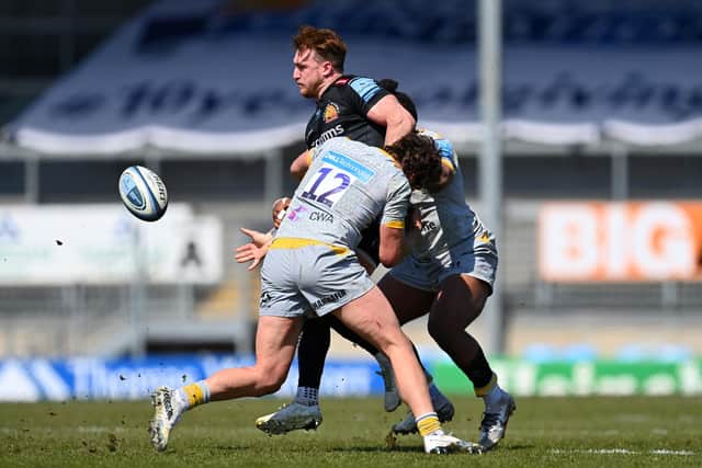 Stuart Hogg scored two tries in Exeter Chiefs' win over Wasps. Picture: Dan Mullan/Getty Images